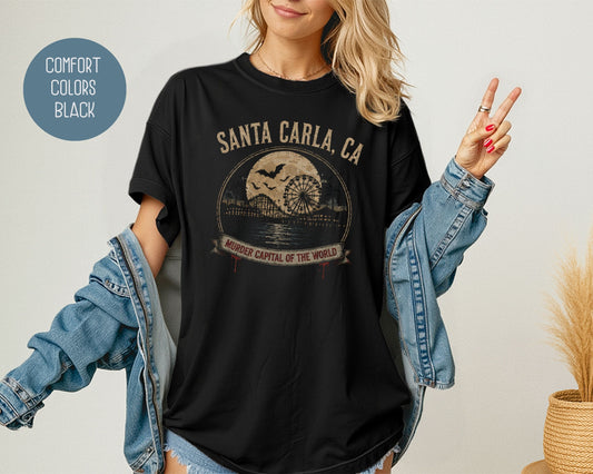 Santa Carla Murder Capital of the World Comfort Colors Shirt T-Shirt  CreativeSpecialTs