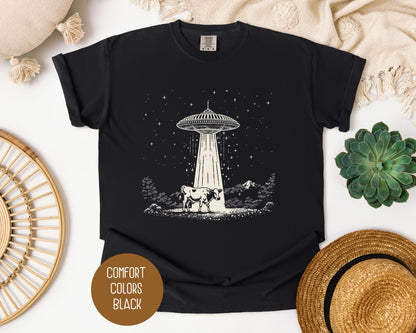 Cow UFO Abduction Comfort Colors Shirt