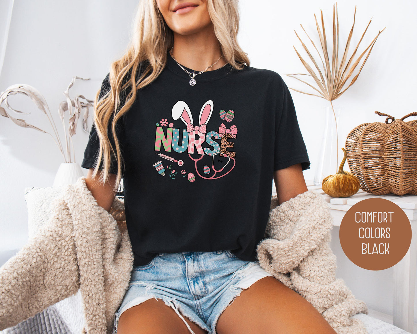 Easter Nurse Comfort Colors Shirt - CreativeSpecialTs