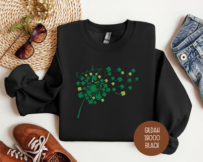 Lucky Four Leaf Clover St Patricks Day Sweatshirt