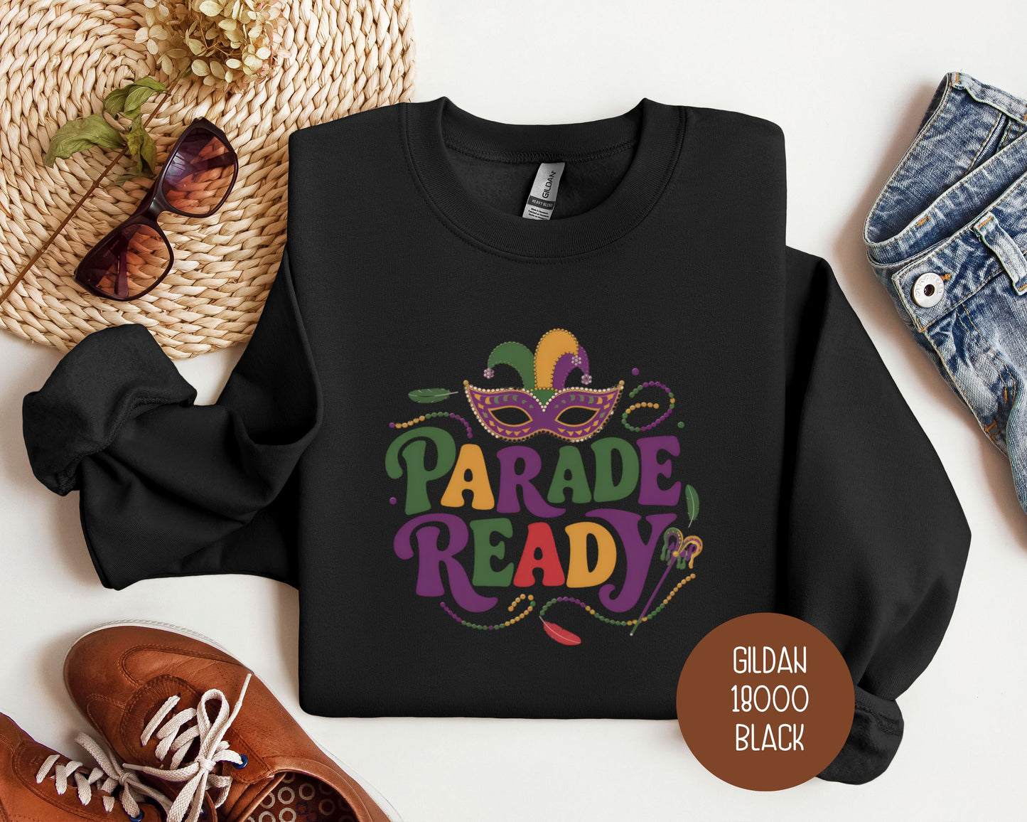 Parade Ready Mardi Gras Sweatshirt