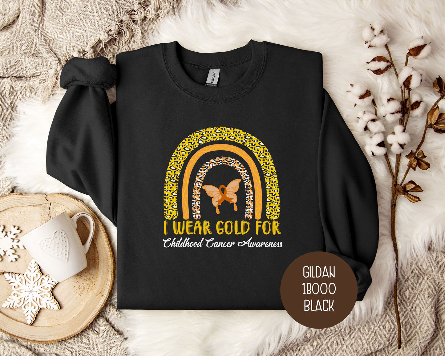 I Wear Gold In September for Childhood Cancer Awareness Month Sweatshirt