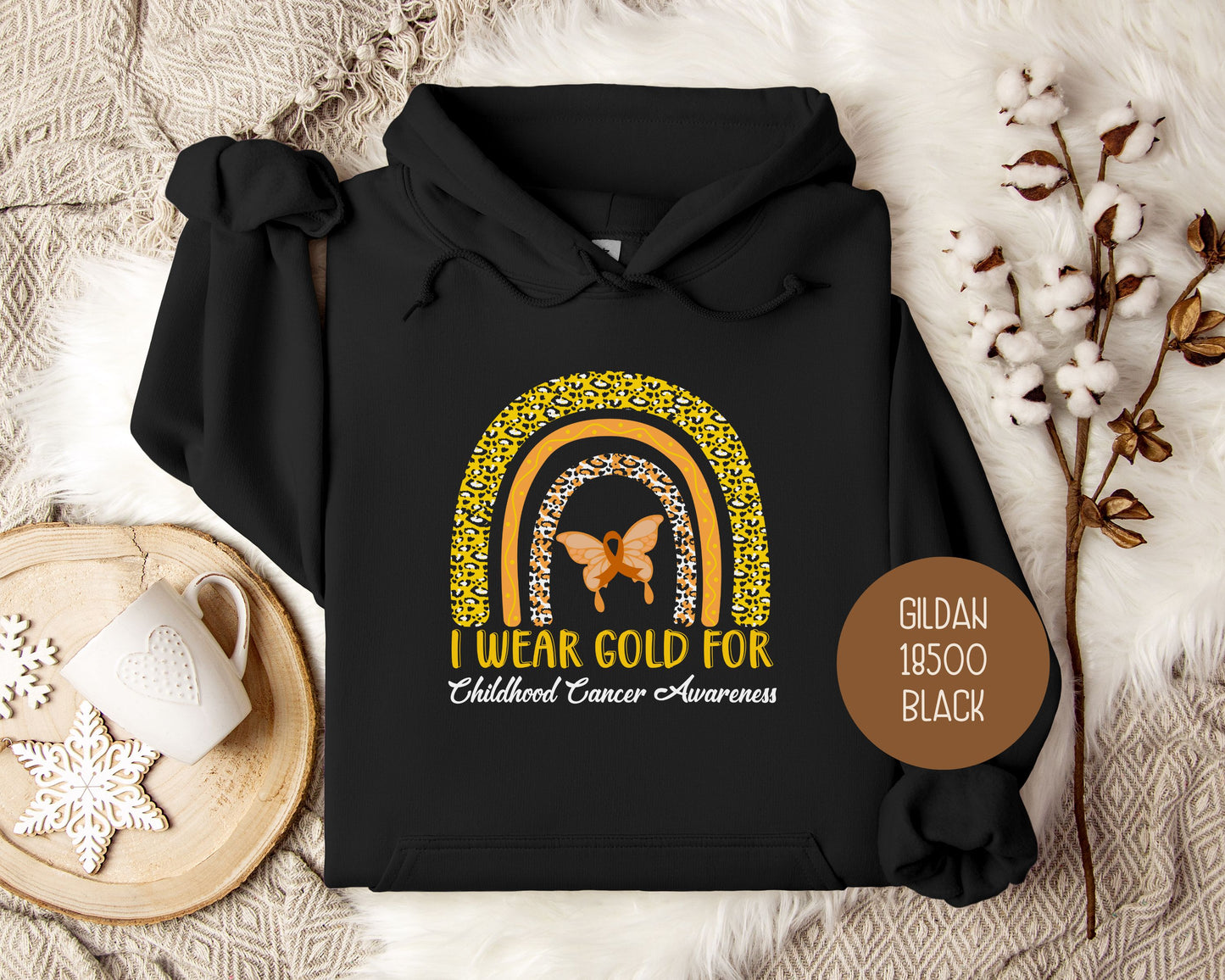 I Wear Gold In September for Childhood Cancer Awareness Month Hoodie