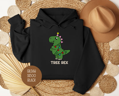 Tree Rex Dinosaur Family Christmas Hoodie