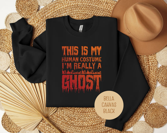 This is My Human Costume I'm Really a Ghost Sweatshirt