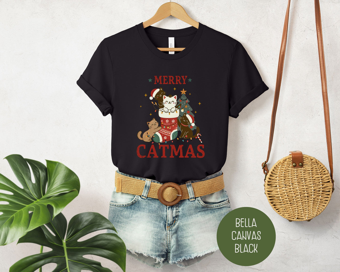 Merry Catmas Cute Christmas Cat Lover Shirt