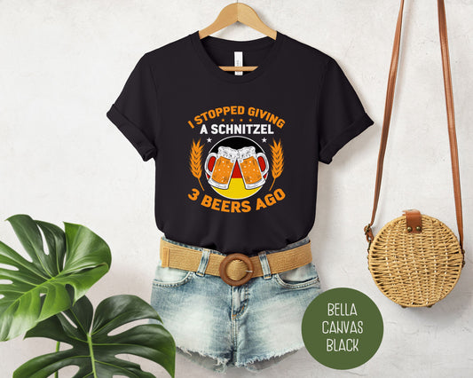 I Stopped Giving a Schnitzel 3 Beers Ago Funny Oktoberfest Shirt