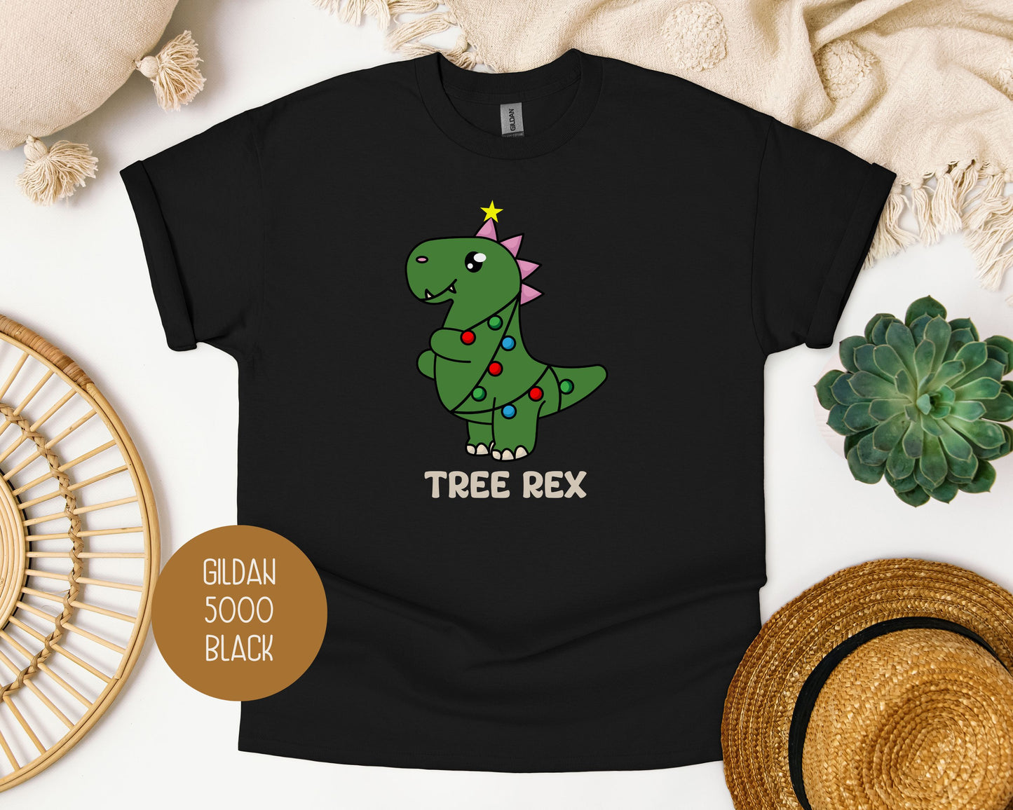 Tree Rex Dinosaur Family Christmas Youth Shirt