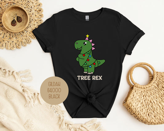 Tree Rex Dinosaur Family Christmas Shirt