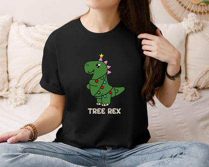 Tree Rex Dinosaur Family Christmas Shirt