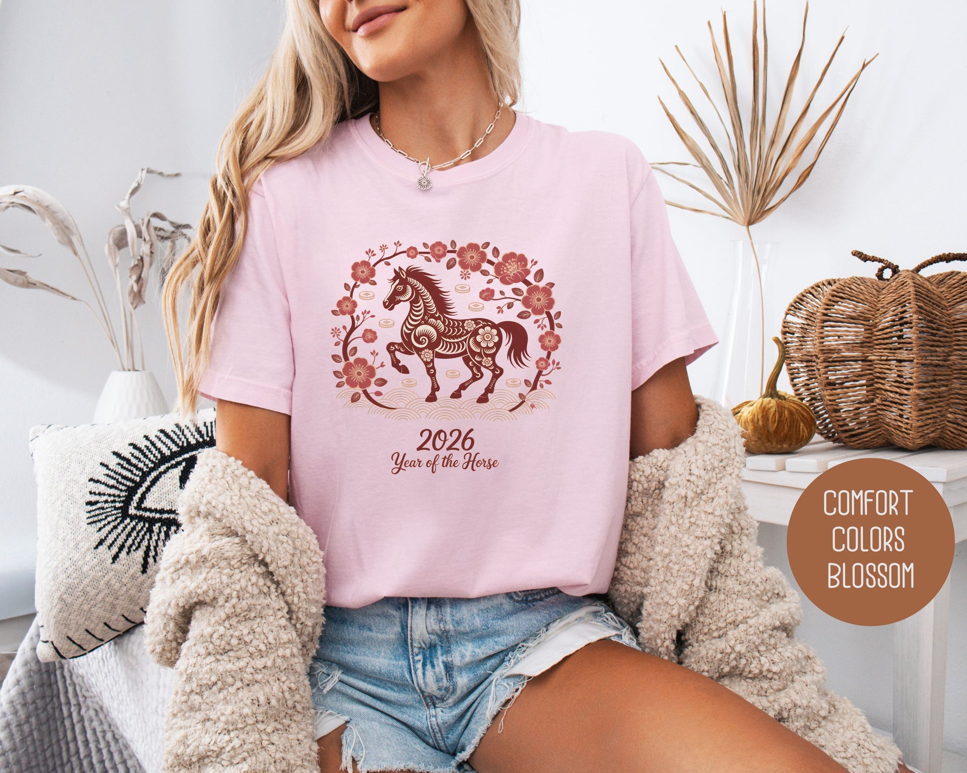 2026 Year of the Horse Chinese New Year Comfort Colors Shirt T-Shirt CreativeSpecialTs