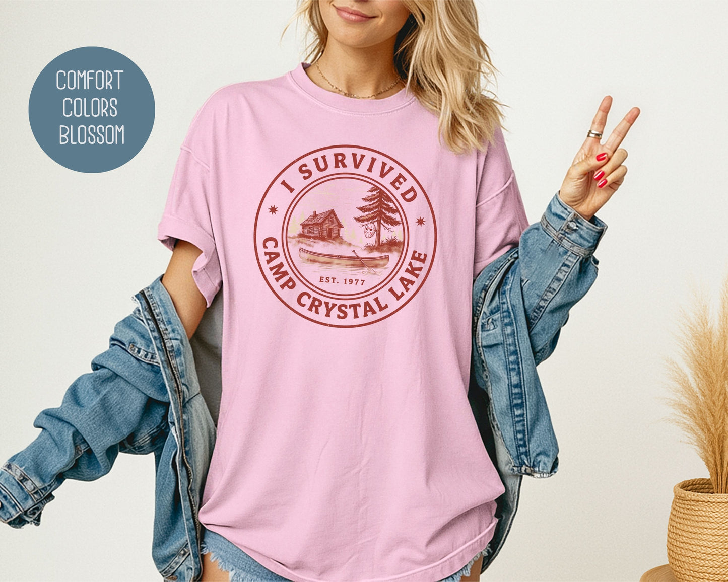 I Survived Camp Crystal Lake Comfort Colors Shirt T-Shirt  CreativeSpecialTs