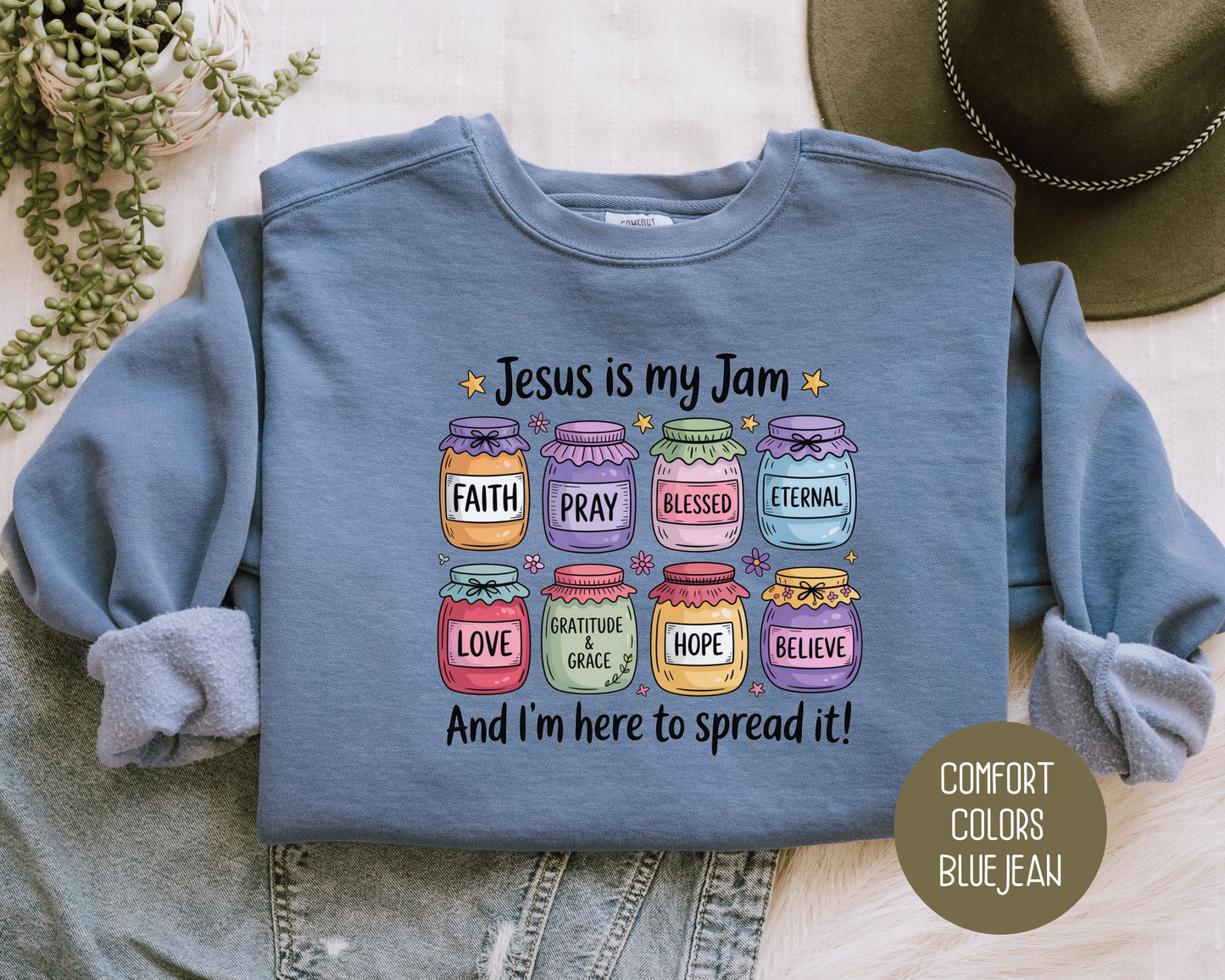 Jesus is My Jam Comfort Colors Sweatshirt