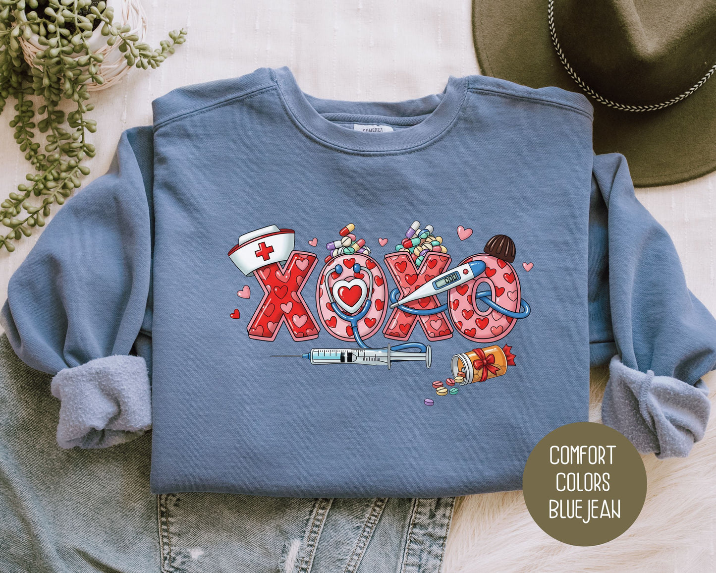XOXO Nurse Comfort Colors Sweatshirt