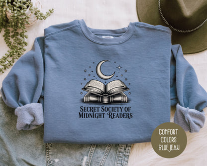Secret Society of Midnight Readers Comfort Colors Sweatshirt Sweatshirt  CreativeSpecialTs
