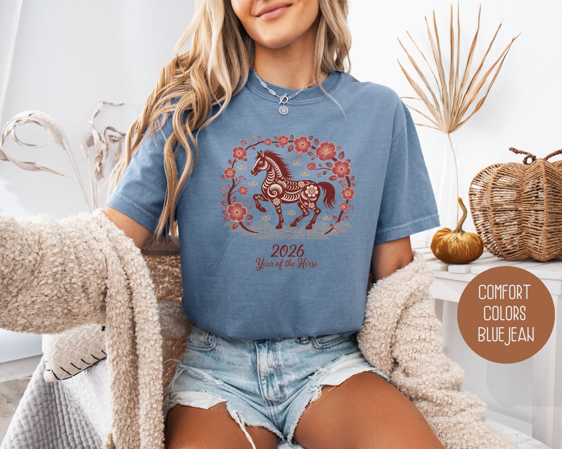 2026 Year of the Horse Chinese New Year Comfort Colors Shirt T-Shirt CreativeSpecialTs