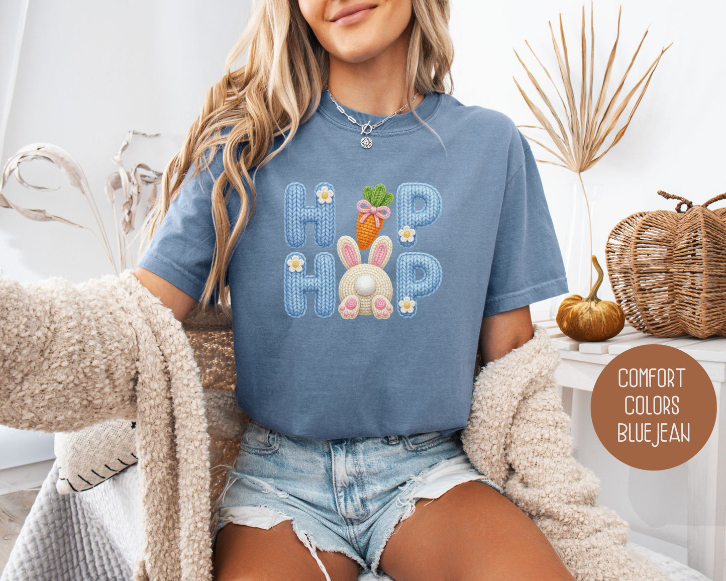 Hip Hop Faux Yarn Easter Comfort Colors Shirt
