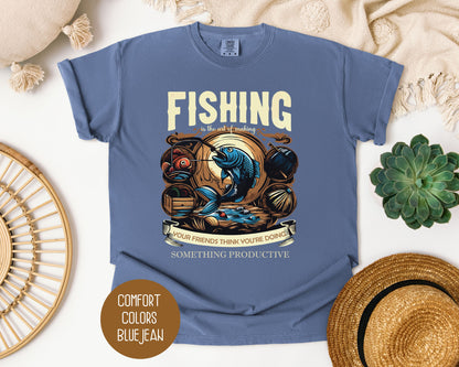 Fishing Making Friends Think You Are Productive Shirt