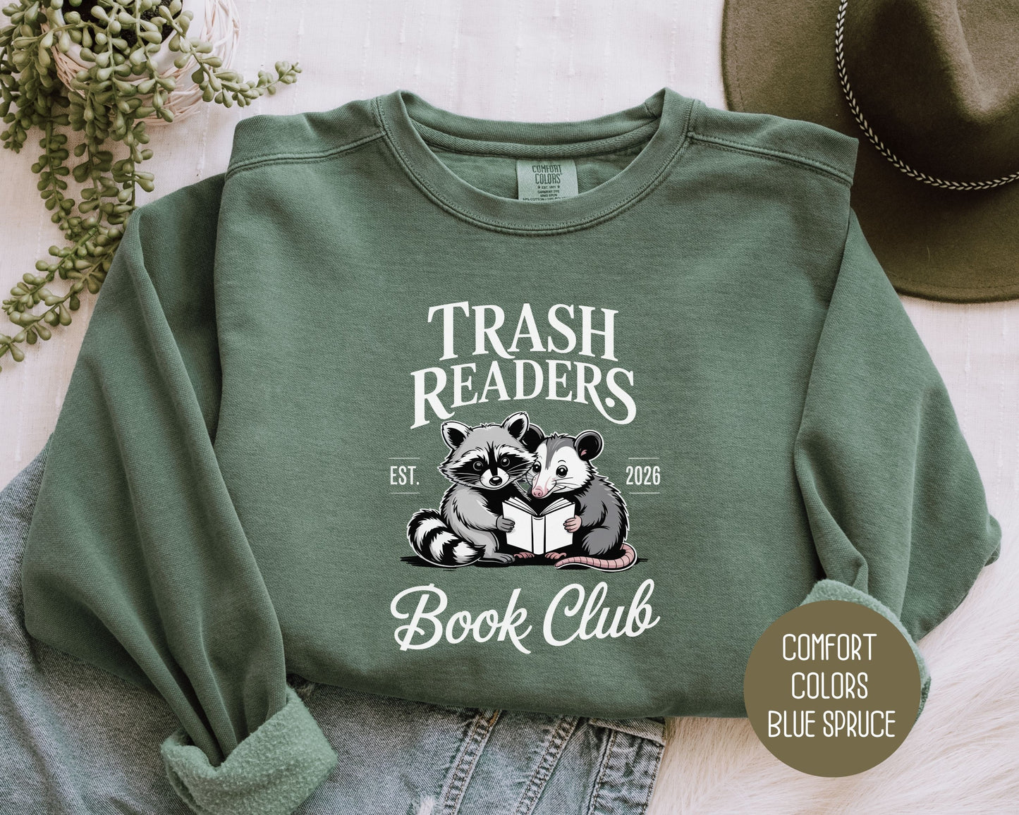 Trash Readers Book Club Comfort Colors Sweatshirt Sweatshirt  CreativeSpecialTs