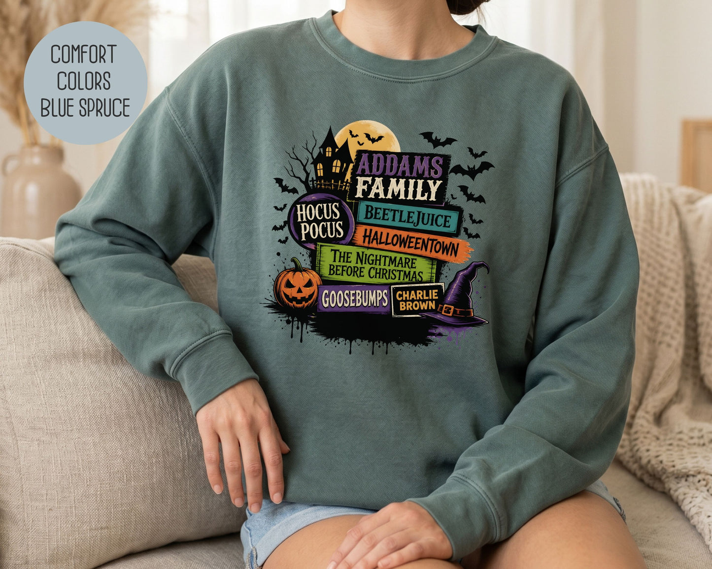 Halloween Movies Comfort Colors Sweatshirt Sweatshirt  CreativeSpecialTs