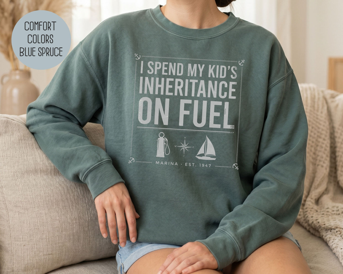 I Spend My Kids Inheritance on Fuel Comfort Colors Sweatshirt Sweatshirt  CreativeSpecialTs