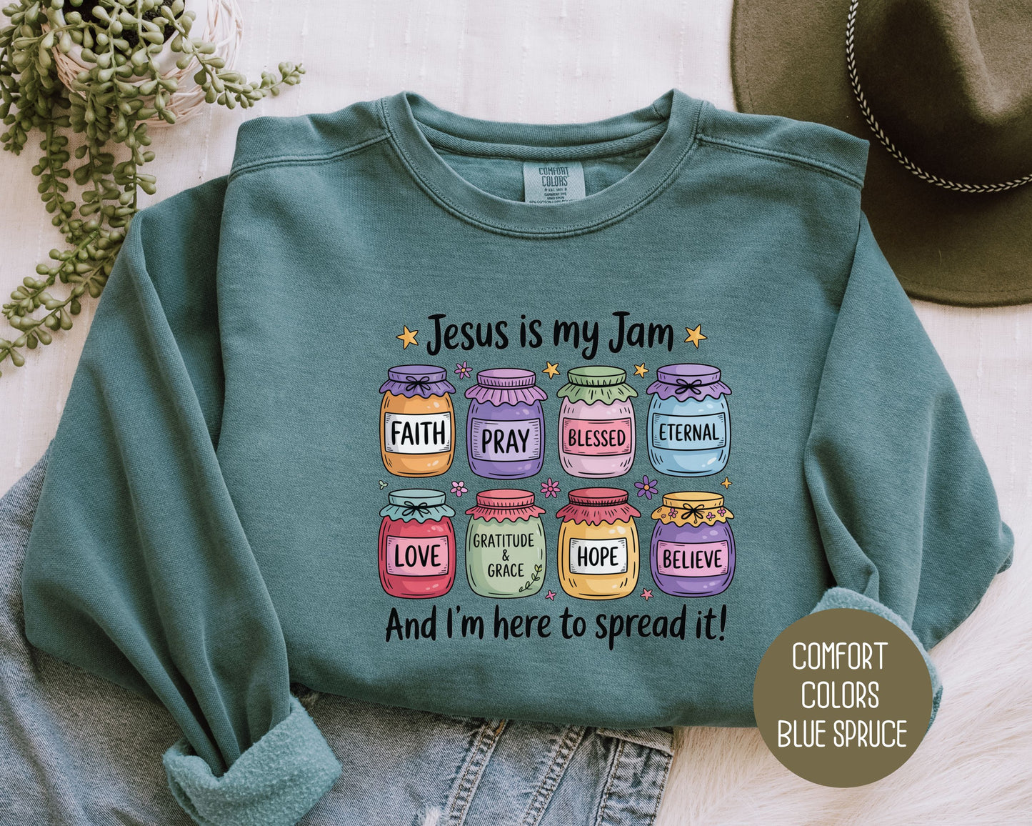 Jesus is My Jam Comfort Colors Sweatshirt