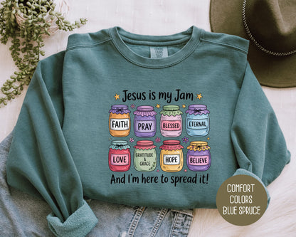 Jesus is My Jam Comfort Colors Sweatshirt