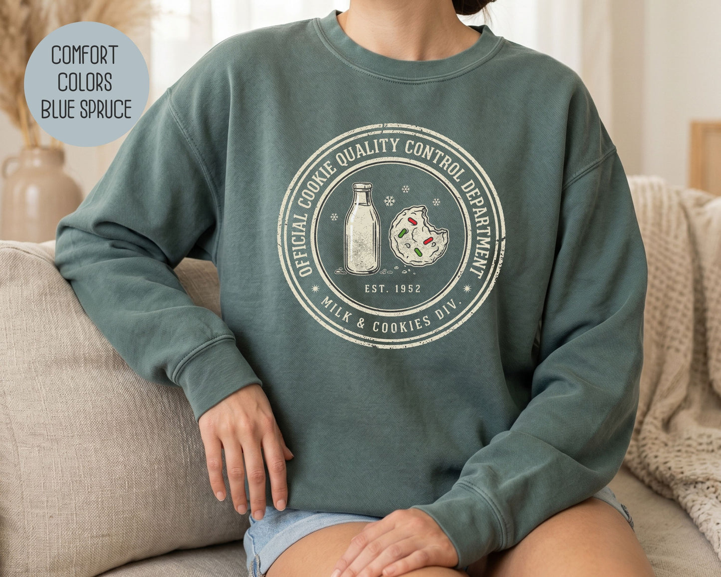 Official Cookie Quality Control Department Comfort Colors Sweatshirt Sweatshirt  CreativeSpecialTs