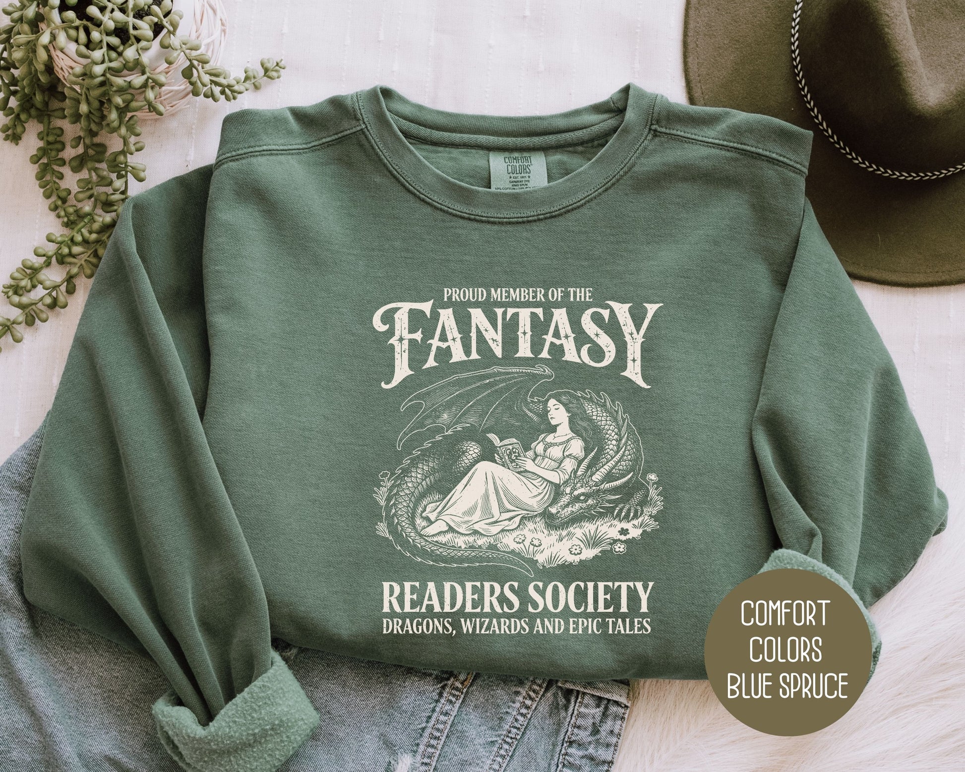 Proud Member of the Fantasy Readers Society Comfort Colors Sweatshirt Sweatshirt  CreativeSpecialTs