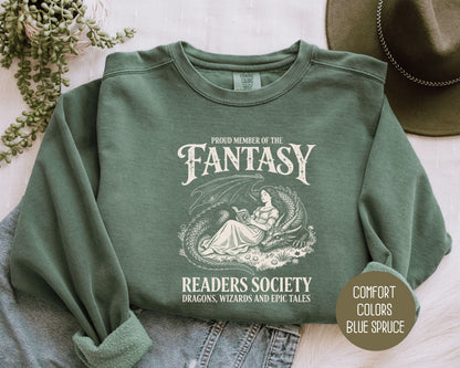 Proud Member of the Fantasy Readers Society Comfort Colors Sweatshirt Sweatshirt  CreativeSpecialTs