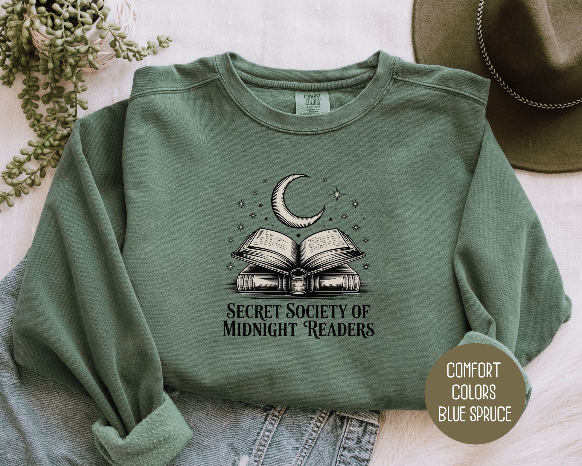 Secret Society of Midnight Readers Comfort Colors Sweatshirt Sweatshirt  CreativeSpecialTs