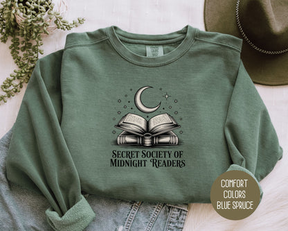 Secret Society of Midnight Readers Comfort Colors Sweatshirt Sweatshirt  CreativeSpecialTs