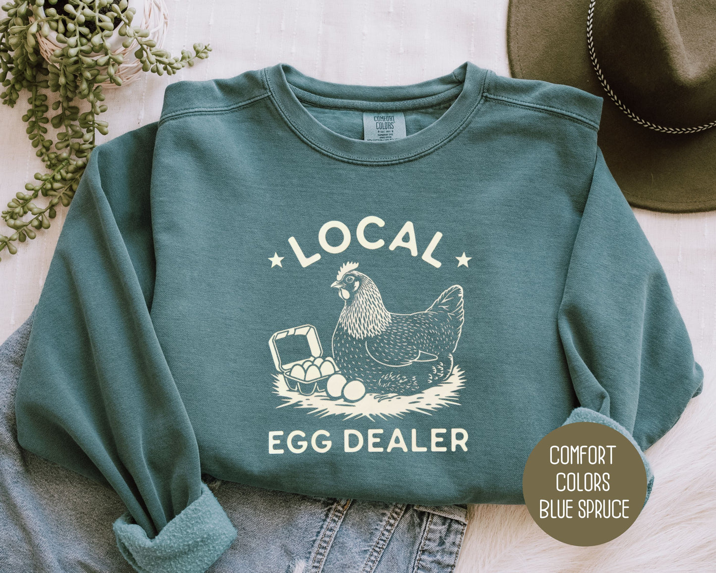 Local Egg Dealer Comfort Colors Sweatshirt