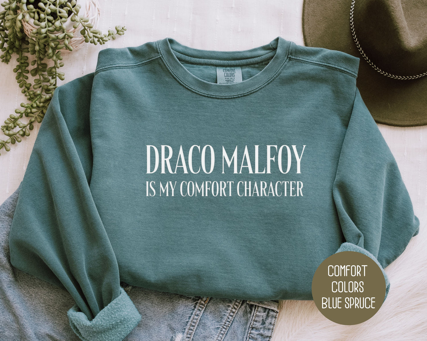 Draco Malfoy is My Comfort Character Comfort Colors Sweatshirt