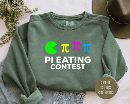 Pi Day Pi Eating Contest Comfort Colors Sweatshirt Sweatshirt  CreativeSpecialTs