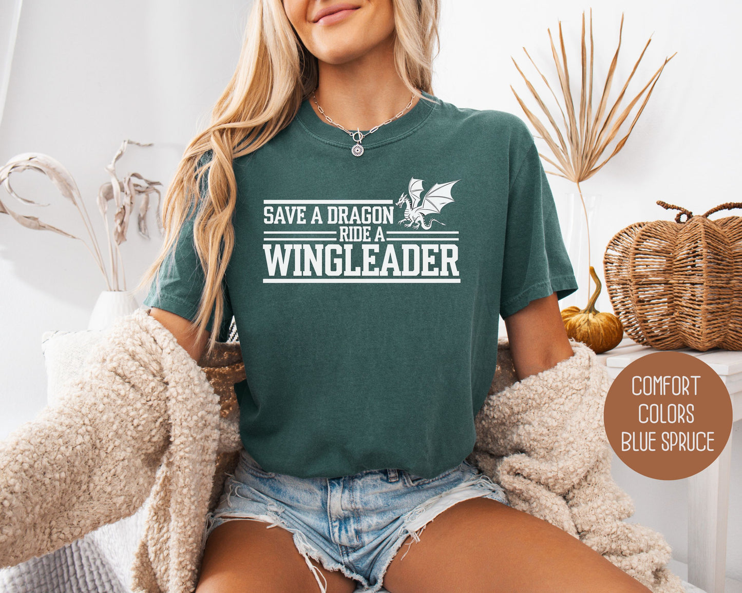 Save a Dragon Ride a Wingleader Comfort Colors Shirt