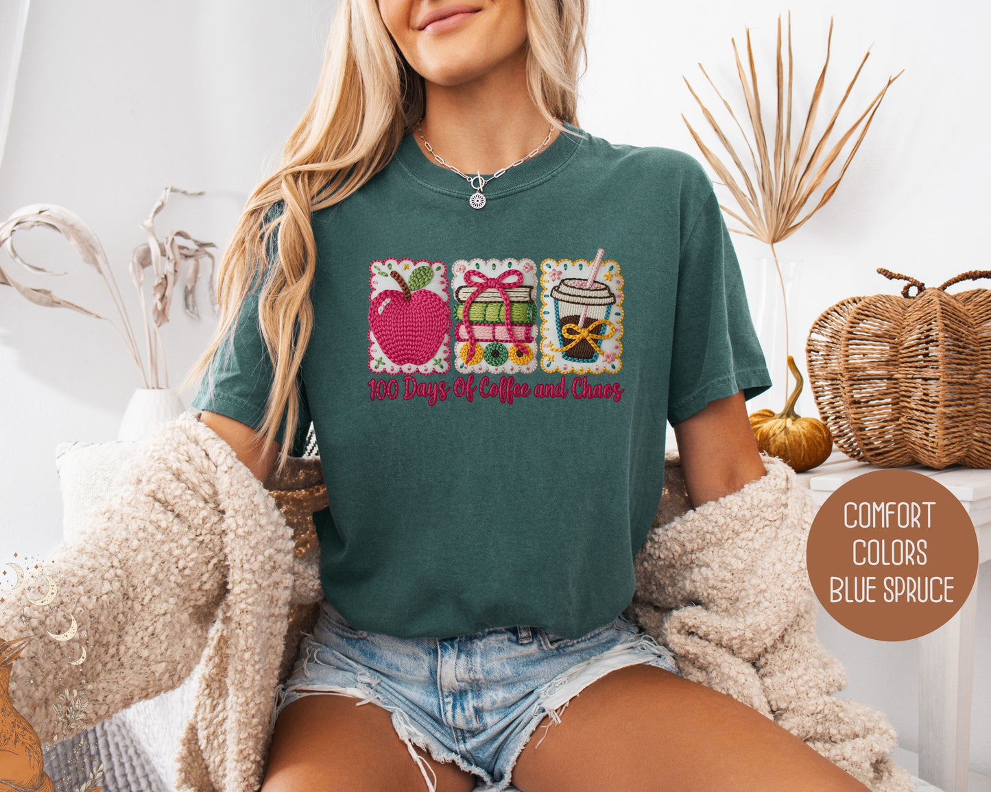 100 Days Of Coffee & Chaos Comfort Colors Shirt
