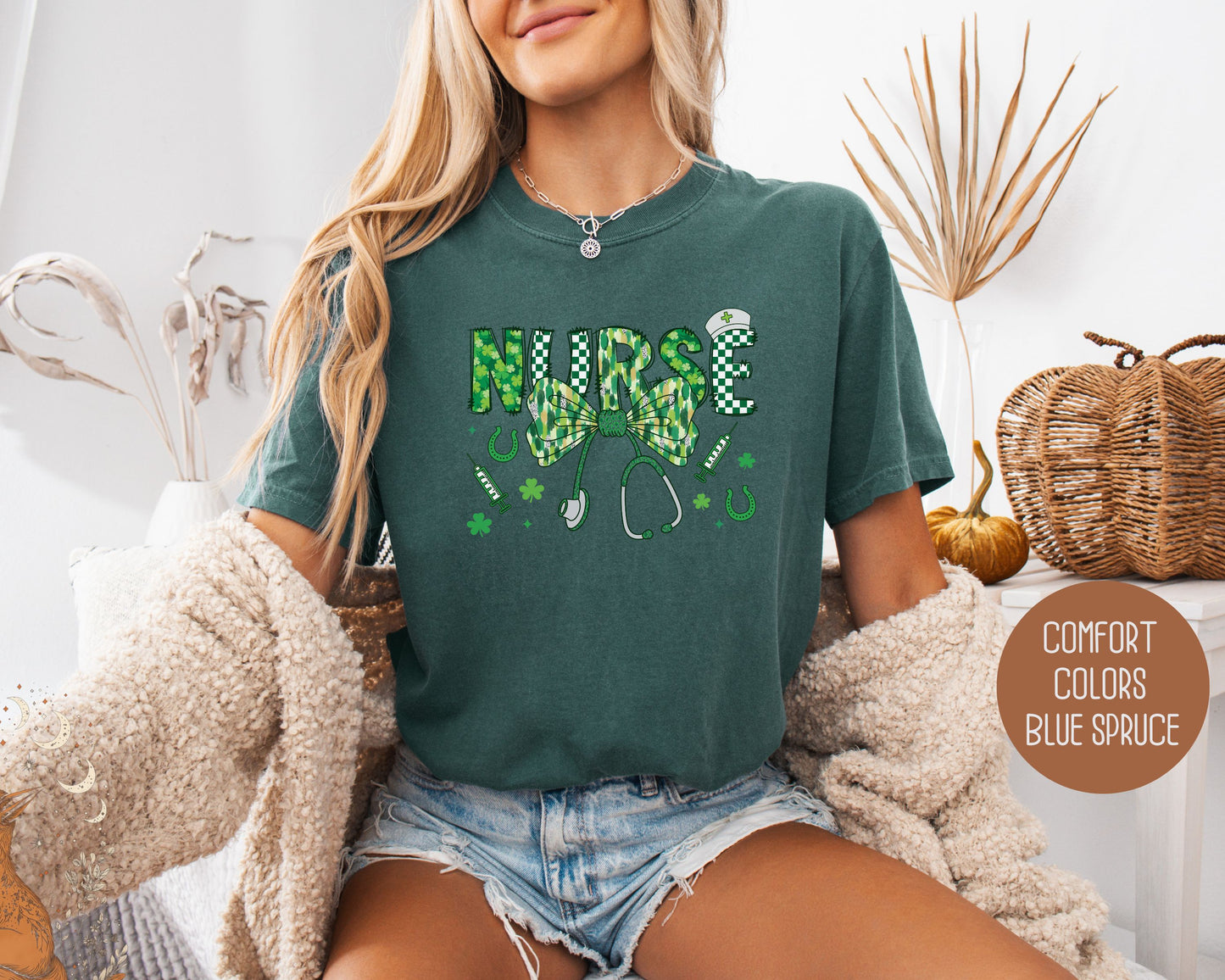 Nurse St. Patrick's Day Comfort Colors Shirt T-Shirt CreativeSpecialTs