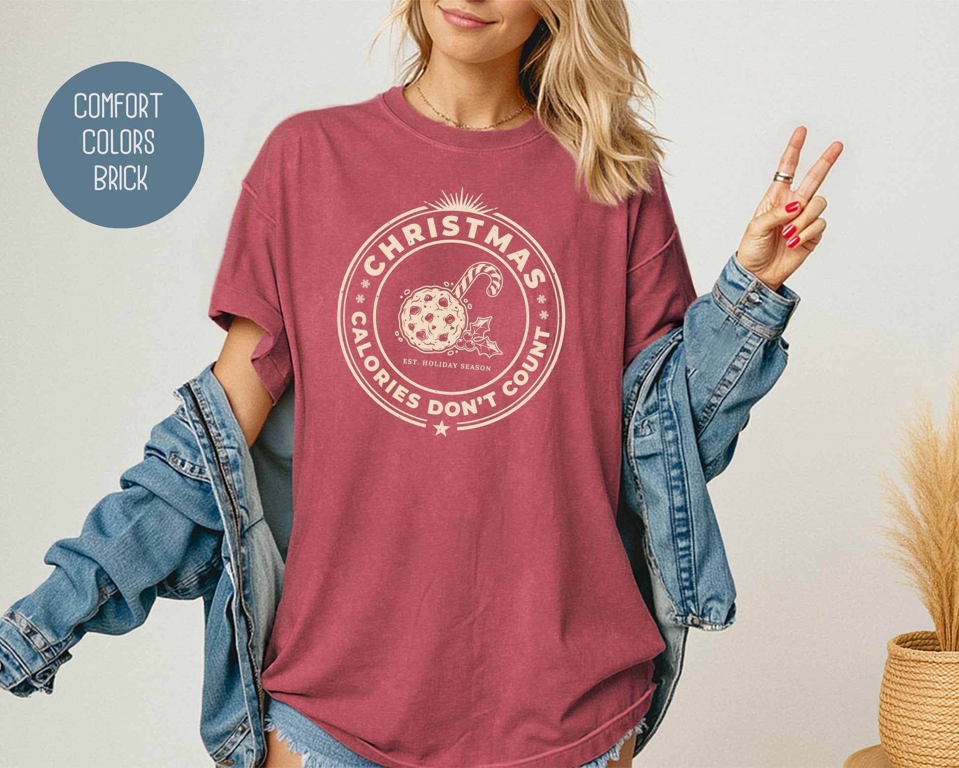 Christmas Calories Don't Count Comfort Colors Shirt T-Shirt  CreativeSpecialTs