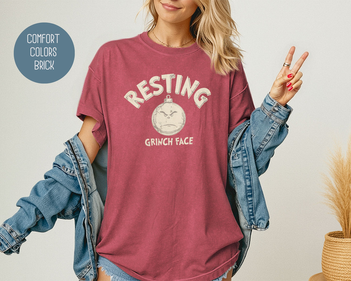 Resting Grinch Face Comfort Colors Shirt T-Shirt  CreativeSpecialTs
