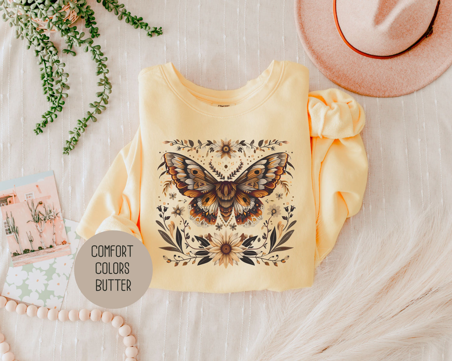 Mystic Bohemian Sunflower Moth Sweatshirt