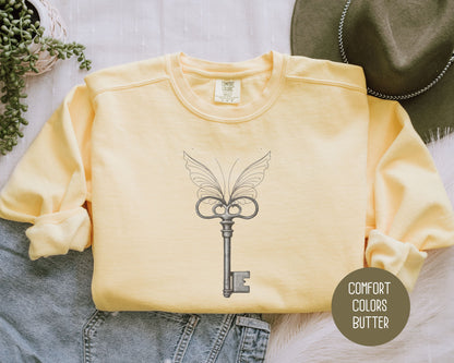 Fairy Key Comfort Colors Sweatshirt
