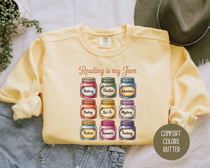 Reading is My Jam Comfort Colors Sweatshirt