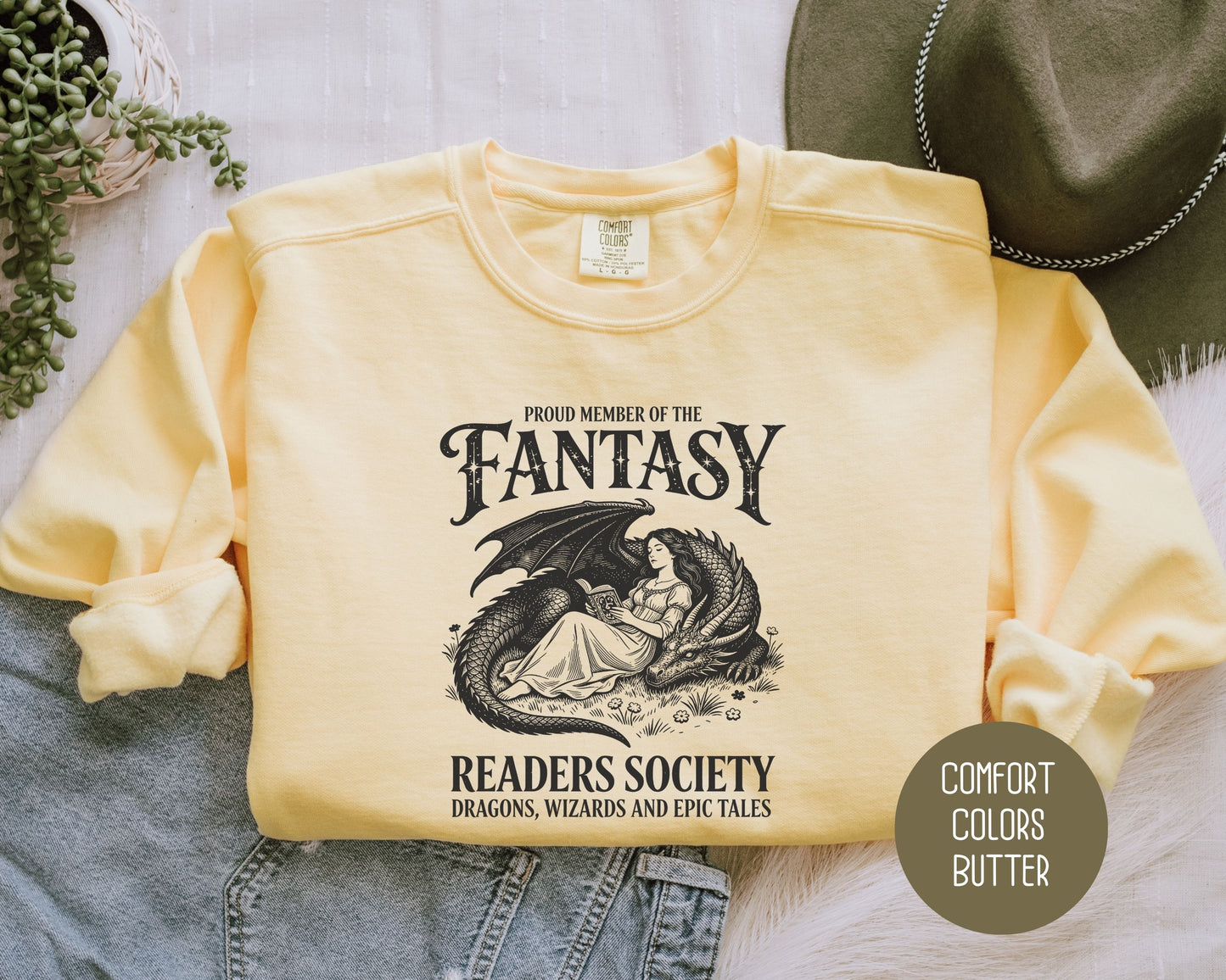 Proud Member of the Fantasy Readers Society Comfort Colors Sweatshirt Sweatshirt  CreativeSpecialTs