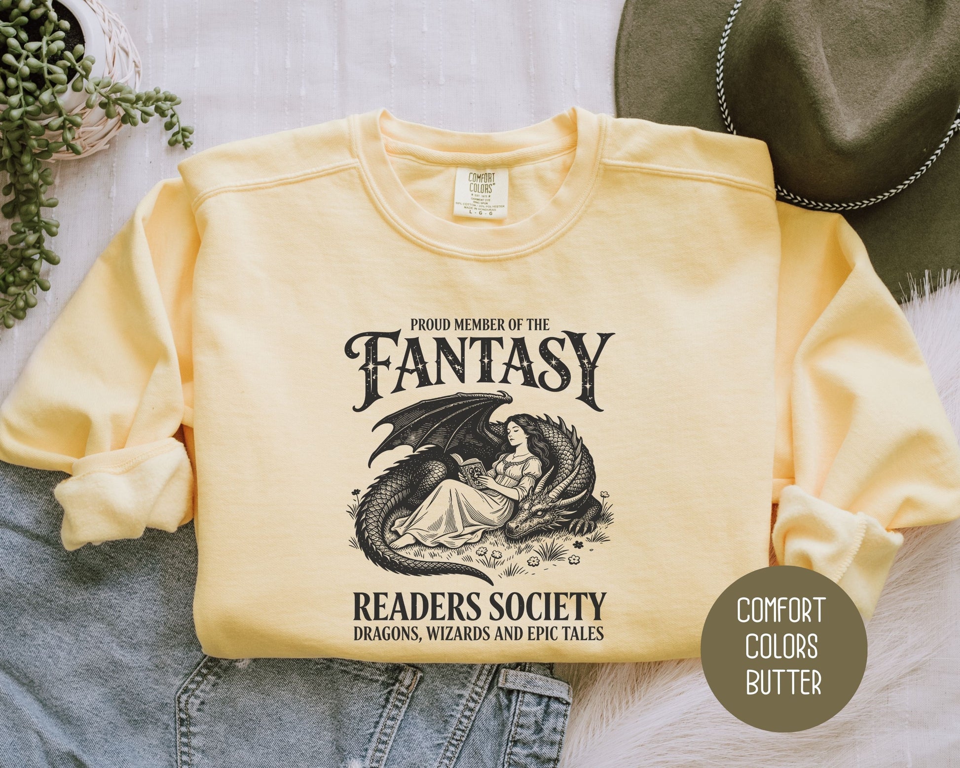 Proud Member of the Fantasy Readers Society Comfort Colors Sweatshirt Sweatshirt  CreativeSpecialTs