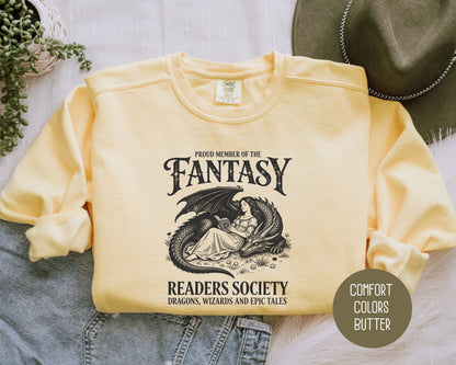 Proud Member of the Fantasy Readers Society Comfort Colors Sweatshirt Sweatshirt  CreativeSpecialTs