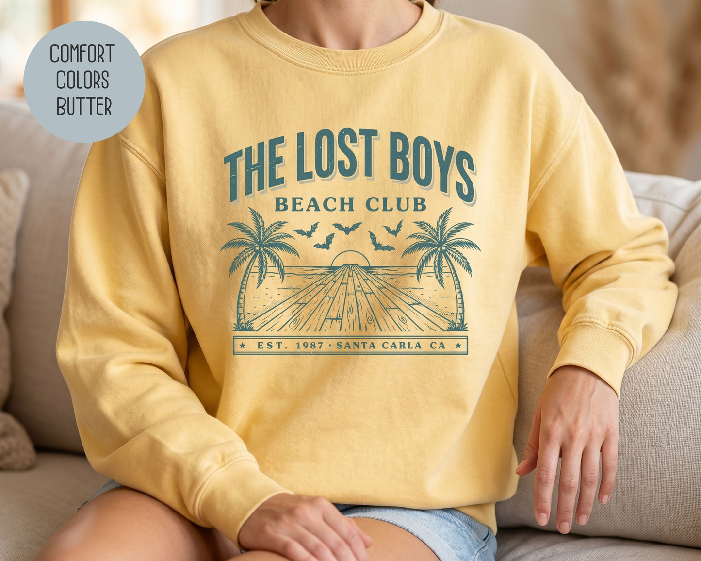 Lost Boys Beach Club Comfort Colors Sweatshirt Sweatshirt  CreativeSpecialTs