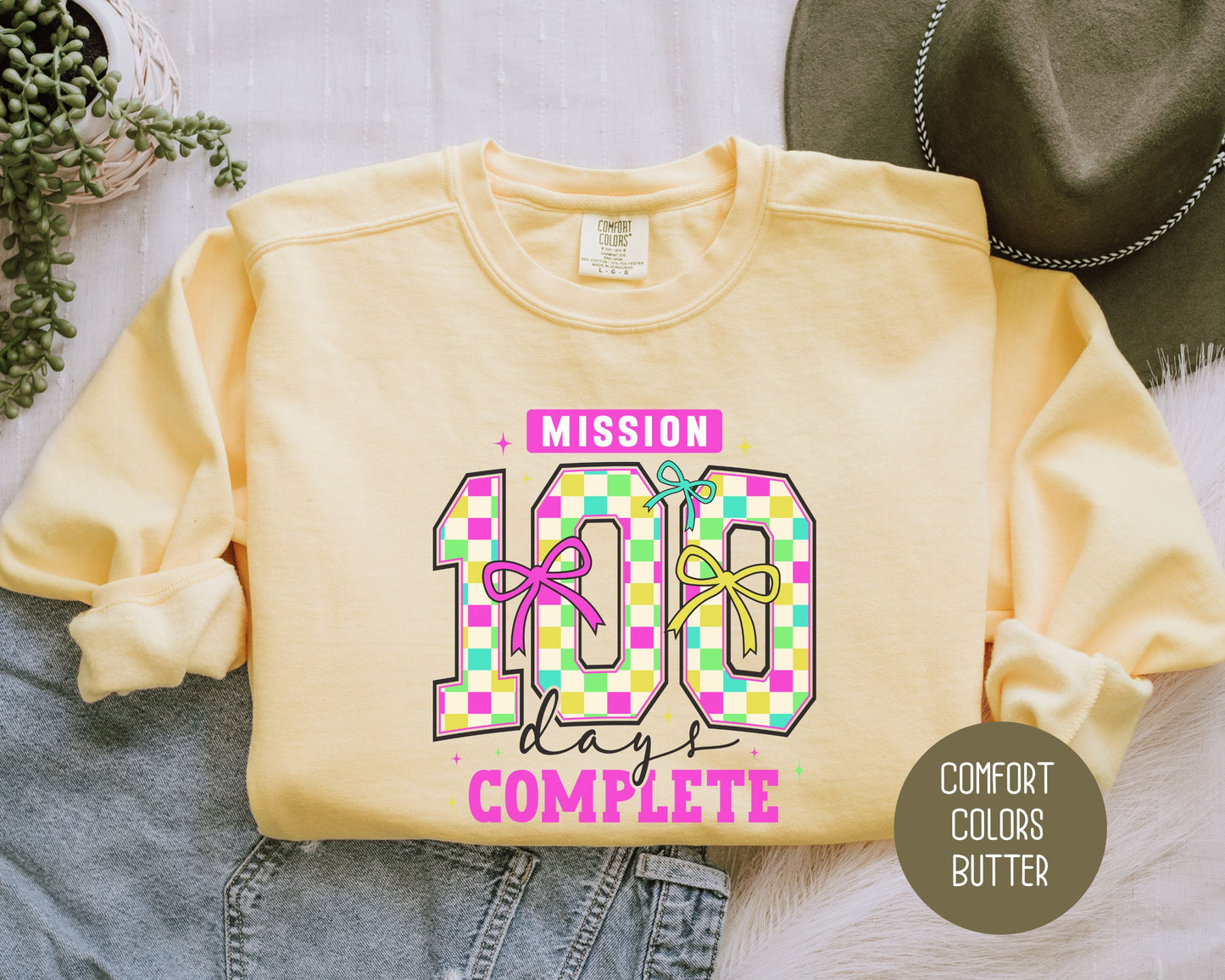 100 Days Of School Comfort Colors Sweatshirt