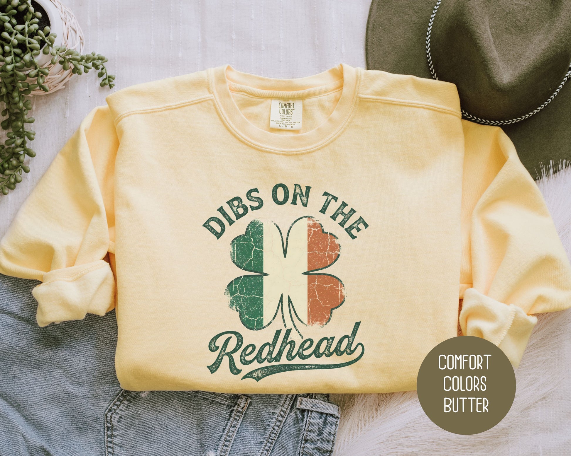 Dibs on the Redhead Comfort Colors Sweatshirt Sweatshirt  CreativeSpecialTs