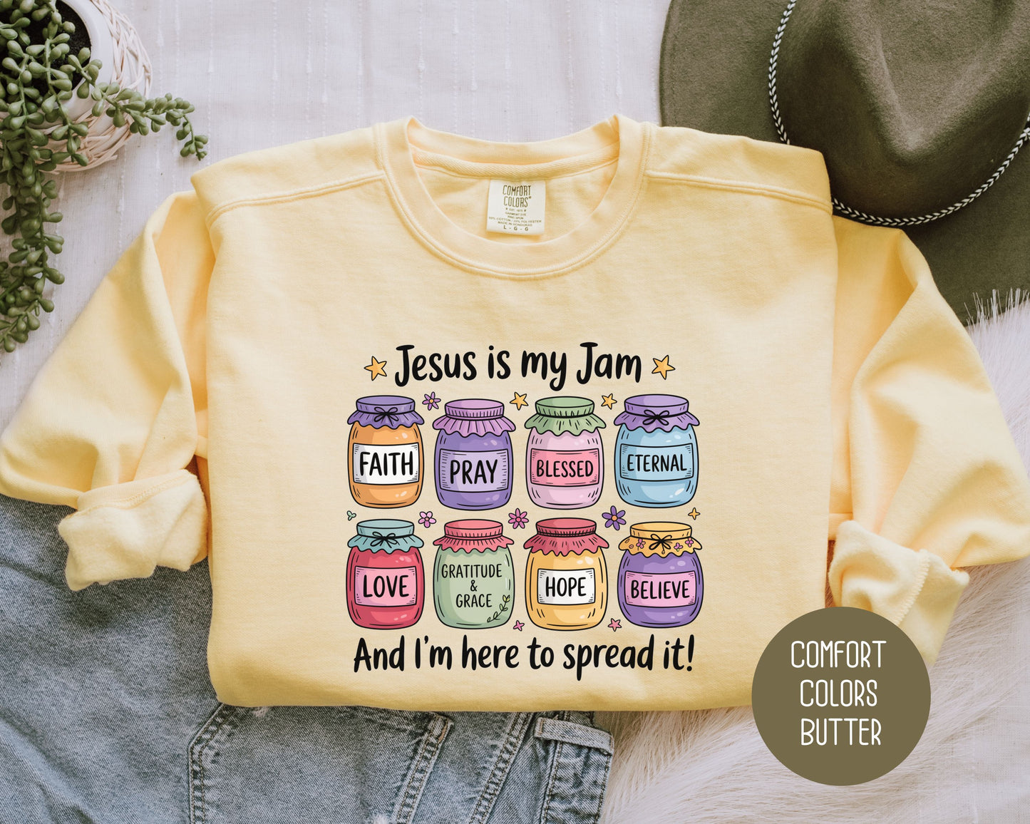 Jesus is My Jam Comfort Colors Sweatshirt